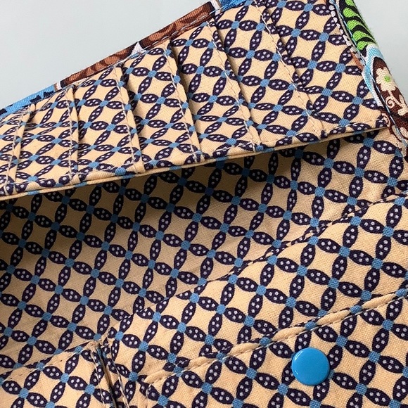 Vera Bradley Bali Blue Sleek wallet crossbody Clutch purse NWT - Picture 9 of 16